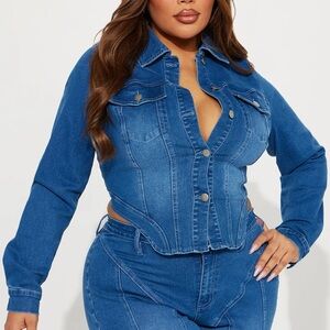 •Stop Trucking Around• Denim Button Down Trucker Jacket